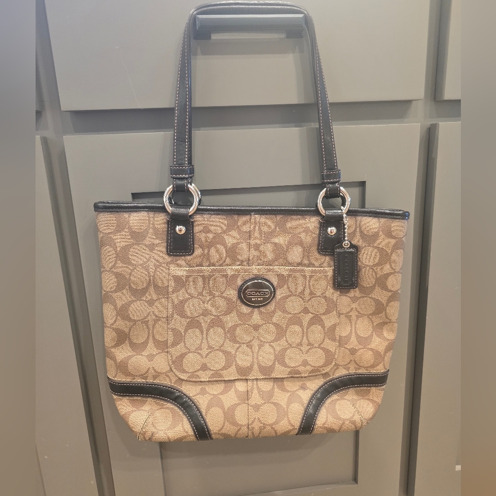 Authentic leather Brown Coach Tote